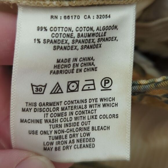 Anthropologie Relaxed Chino Pant Tropical Print 26 - Picture 6 of 9